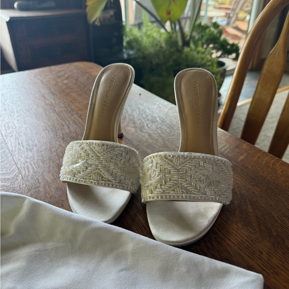 Veronica Beard Saxton Heels Sandal White size 8 - Picture 12 of 12